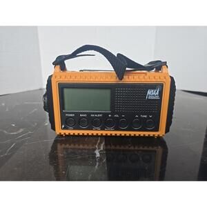 NOAA Weather Radio Hand Crank Yellow Works